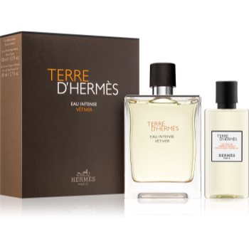 Hermès Terre d'Hermès Eau Intense Vétiver parfémovaná voda 100 ml + sprchový gel na tělo a vlasy 80 ml