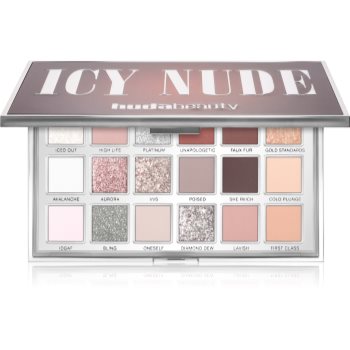 Huda Beauty Icy Nude Paleta ochi umbre cu 18 nuante