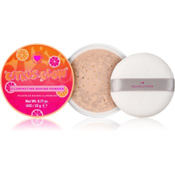 I Heart Revolution Citrus Glow Illuminating Baking Powder pudra pentru stralucire