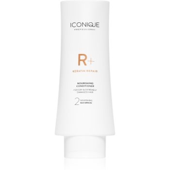 ICONIQUE Professional R+ Keratin repair Nourishing conditioner balsam regenerant cu keratina pentru păr uscat și deteriorat accesorii imagine noua