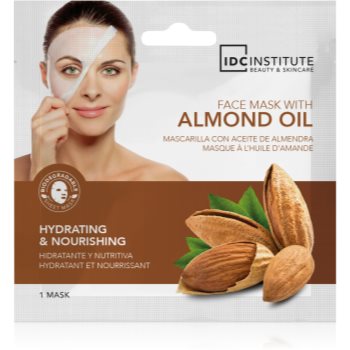 IDC Institute Almond Oil mască textilă facială de unică folosință