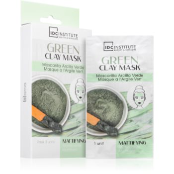 IDC Institute Green Clay Mask spumă de curățare cu efect matifiant unt de shea