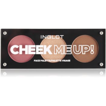 Inglot Face Palette iluminator, pudră bronzantă și blush