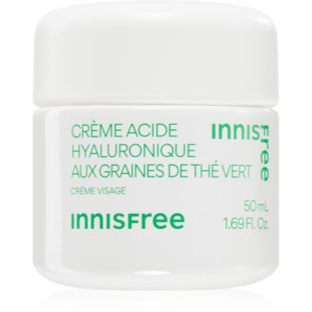 innisfree Green Tea Seed Hyaluronic Cream crema de fata hidratanta cu efect calmant