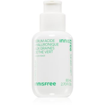innisfree Green Tea Seed Hyaluronic Serum ser facial calmant pentru luminozitate si hidratare