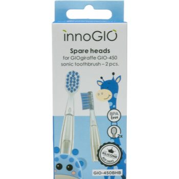 innoGIO GIOGiraffe Spare Heads for Sonic Toothbrush Capete de schimb pentru baterie sonic periuta de dinti pentru copii baterie imagine noua