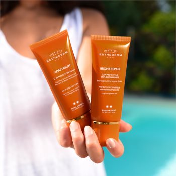 Institut Esthederm Bronz Repair Protective Anti-Wrinkle and Firming Face Care cremă facială antirid pentru fermitate protectie medie impotriva razelor UV - 1 | YEO