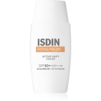 ISDIN FotoUltra 100 Active Unify Color Depigmentant SPF50+ fluid protector tonifiant pentru față