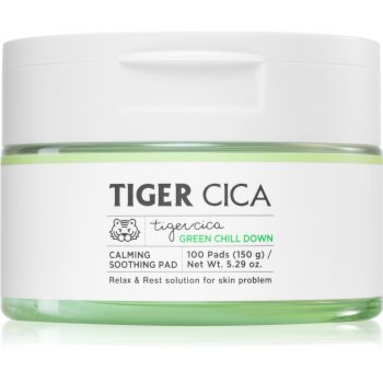 It´s Skin Tiger Cica Green Chill Down discuri pentru indepartarea impuritatilor pentru netezirea pielii si inchiderea porilor Accesorii