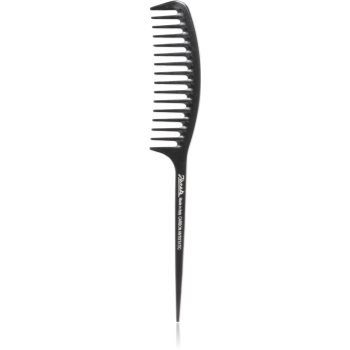 Janeke Carbon Fibre Fashion Comb with a long tail and wavy frame perie de par accesorii imagine noua
