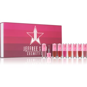 Jeffree Star Cosmetics Velour Liquid Lipstick set de rujuri lichide Red & Pink (8 bucati) culoare