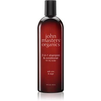 John Masters Organics Scalp 2 in 1 Shampoo with Zinc & Sage sampon si balsam 2 in 1