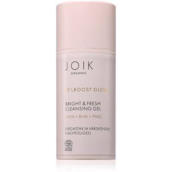 JOIK Organic Re-Boost Glow gel de curatare racoritor cu efect de exfoliere