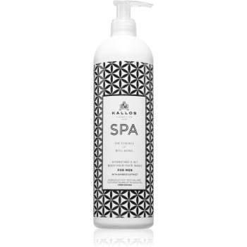 Kallos Spa Hydrating зволожуючий гель для душу для обличчя, тіла та волосся для чоловіків 500 мл