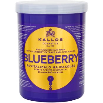 Kallos Blueberry masca revitalizanta pentru par uscat, deteriorat si tratat chimic accesorii