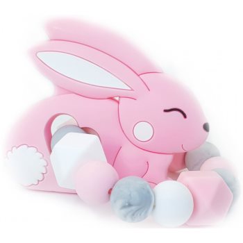 Kidpro teether bunny pink jucărie pentru dentiție