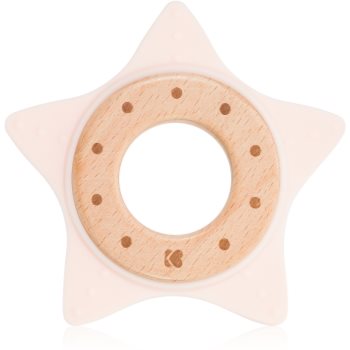 Kikkaboo Silicone and Wood Teether Star jucărie pentru dentiție