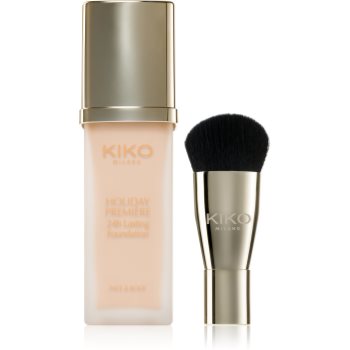 KIKO Milano Holiday Première 24h Lasting Foundation fard lichid rezistent la apa cu pensulă