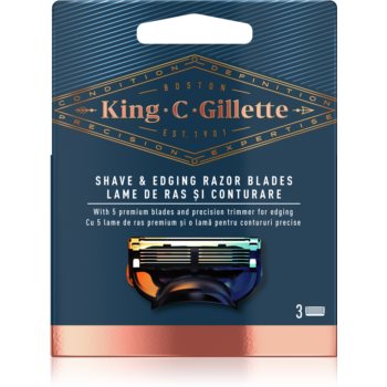 King C. Gillette Shave & Edging Razor heads capete de schimb pentru ras King C. Gillette Cosmetice și accesorii