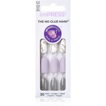 KISS imPRESS The No Glue Mani Medium unghii artificiale autoadeziv