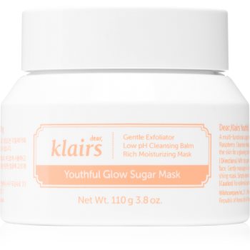 Klairs Youthful Glow Sugar Mask masca de hidratare si luminozitate cu efect exfoliant