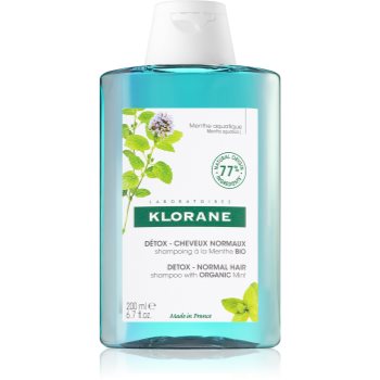 Klorane máta vodní bio șampon detoxifiant pentru curățare pentru par normal