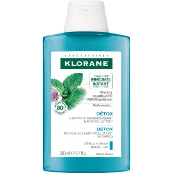 Klorane Organic Mint șampon detoxifiant pentru curățare pentru par normal (KLOOMIW_KSHA03)