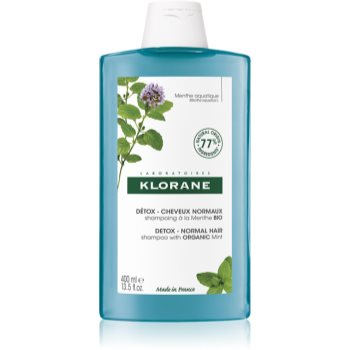Klorane Máta Vodní BIO șampon detoxifiant pentru curățare pentru par normal