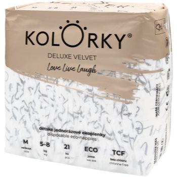 Kolorky Deluxe Velvet Love Live Laugh scutece ECO de unică folosință