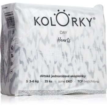 Kolorky Day Hearts scutece ECO de unică folosință