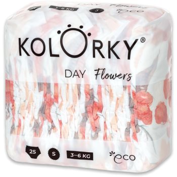 Kolorky day flowers scutece eco marimea s 3-6 kg