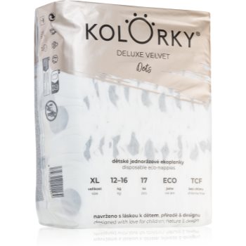 Kolorky Deluxe Velvet Dots scutece ECO de unică folosință