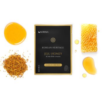 KORIKA Korean Heritage Jeju Honey & AHA-BHA Complex Cleansing Sheet Mask mască cu efect de curățare - 1 | YEO