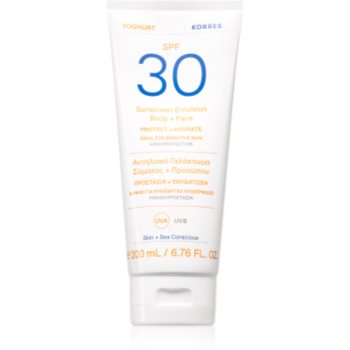 Korres Yoghurt Sunscreen lotiune pentru bronzat pentru fata si corp