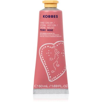 Korres Peony Rose crema de maini hidratanta cu ulei de migdale