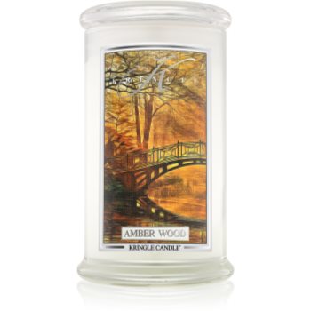 Kringle Candle Amber Wood lumânare parfumată Amber imagine noua