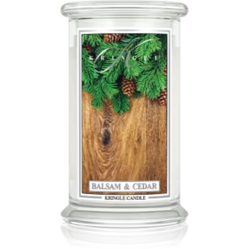 Kringle Candle Classic Balsam & Cedar lumânare parfumată
