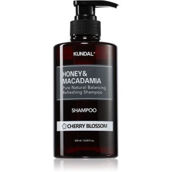 KUNDAL Honey & Macadamia Cherry Blossom sampon natural pentru păr uscat și deteriorat