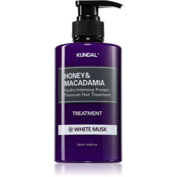 KUNDAL Honey & Macadamia White Musk crema intens hidratanta pentru păr uscat și deteriorat