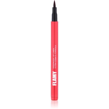 LAMEL Flamy Kissproof Lip Liner creion contur de buze, tip carioca