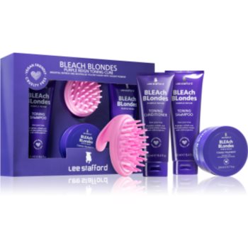 Lee Stafford Bleach Blondes Purple Reign Set (neutralizeaza Tonurile De Galben)