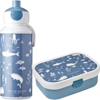 Little dutch lunch set ocean blue serviciu de masă pentru copii