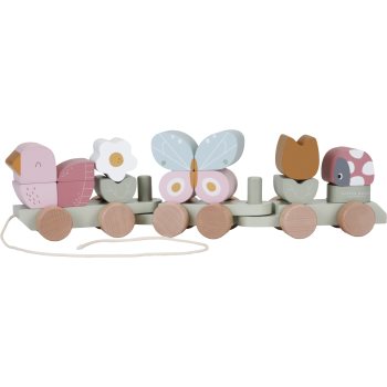 Little Dutch Train Flowers & Butterflies trenulet din lemn image0