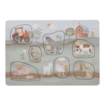 Little Dutch Little Farm Sound Puzzle puzzle din lemn