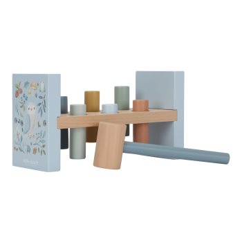 Little Dutch Forest Friends Pounding Bench joc interactiv de lovit cu ciocanul