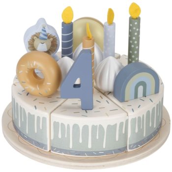 Little Dutch Birthday Cake Blue jucarie din lemn