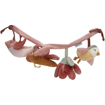 Little dutch stroller toy chain flowers & butterflies jucărie suspendabilă contrastantă