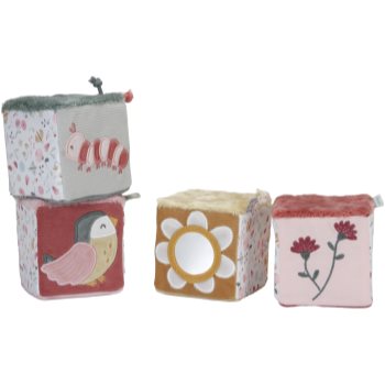 Little dutch set of soft cubes flowers & butterflies cuburi de pluș