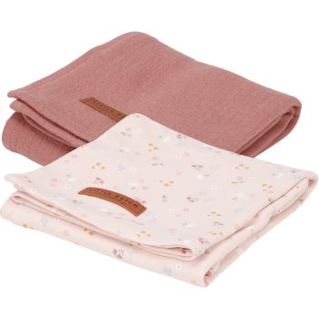 Little dutch swaddler pink flowers scutece textile 2 pc
