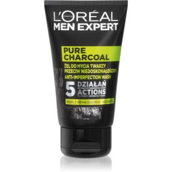 L’Oréal Paris Men Expert Pure Charcoal очищуючий гель з активованим вугіллям проти недосконалостей шкіри 100 мл